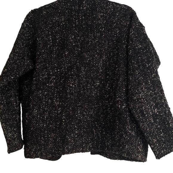 Isabel Marant M Loop‑Bouclé Wool Cardigan | Black /White Knit - Picture 6 of 7